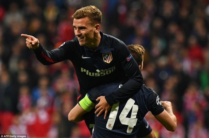 Antoine Griezmann ghi bàn giúp Atletico vào chung kết Champions League. (Nguồn: AFP/Getty Images)